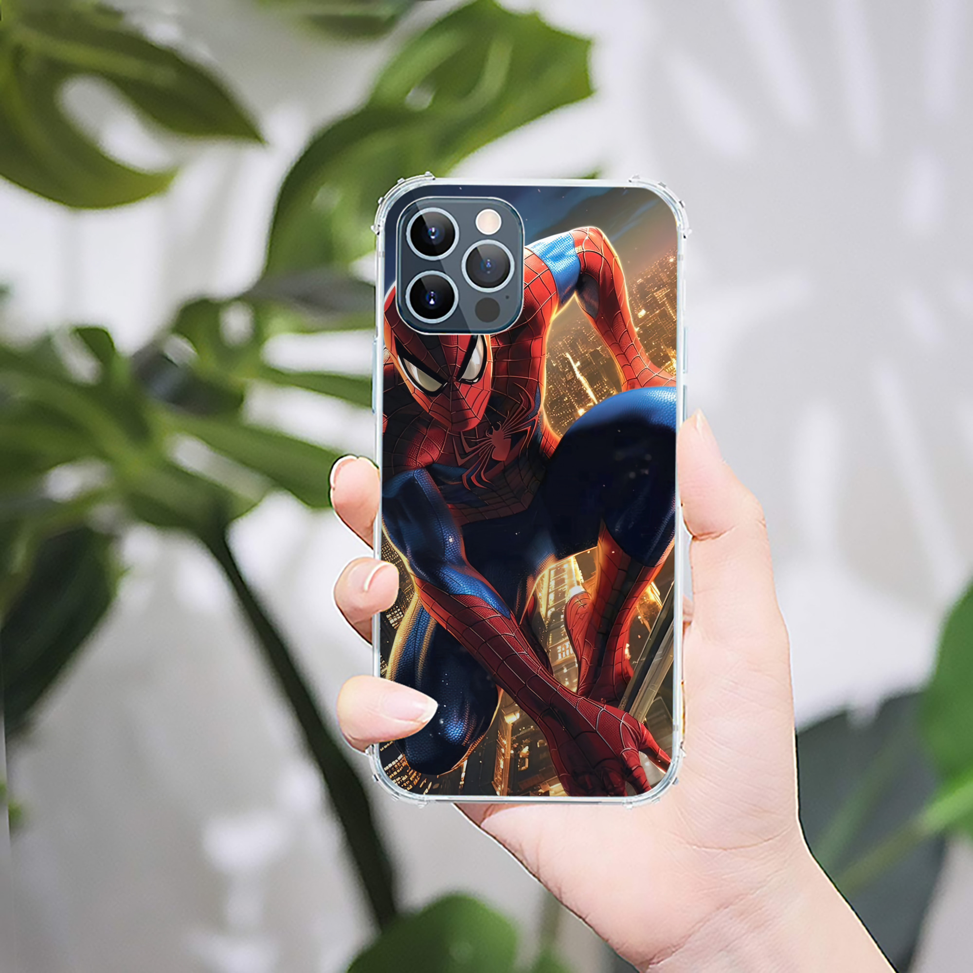 （画像用） Spider Man スパイダーマン 【iPhone 12シリーズ対応】透明スマホケース（クリアソフトケース）